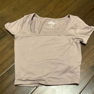 Hollister seamless purple square neck top xs